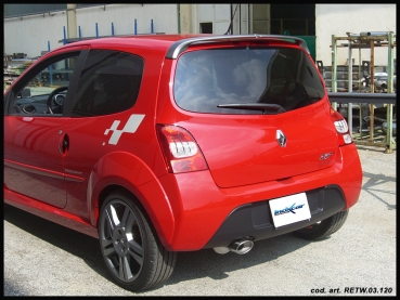 InoxCar Endschalldämpfer 120mm Oval Endrohr Twingo 2 RS