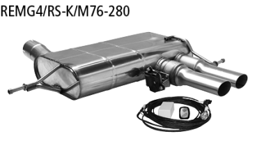 Bastuck Megane 4 RS Klappen-Endschalldämpfer mit Doppel-Endrohr mitte 2x Ø 76 mm