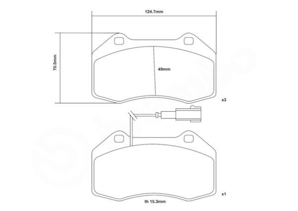 Brembo Racing HP 2000 Bremsbeläge VA Megane 2 RS