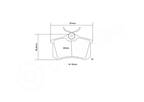 Brembo Racing HP2 Bremsbeläge HA Clio 4 RS