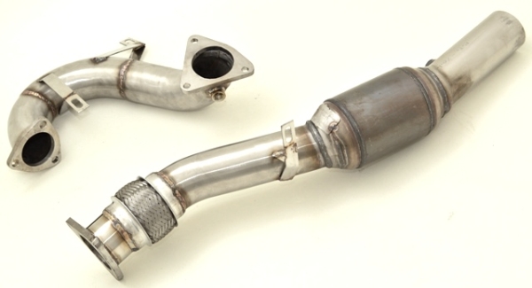 76mm Downpipe mit Sport-Kat Megane 3 RS EURO 5 tauglich