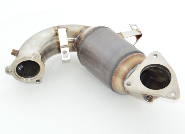 FMS Downpipe mit HJS Motorsport-Kat Megane 2 RS 76mm