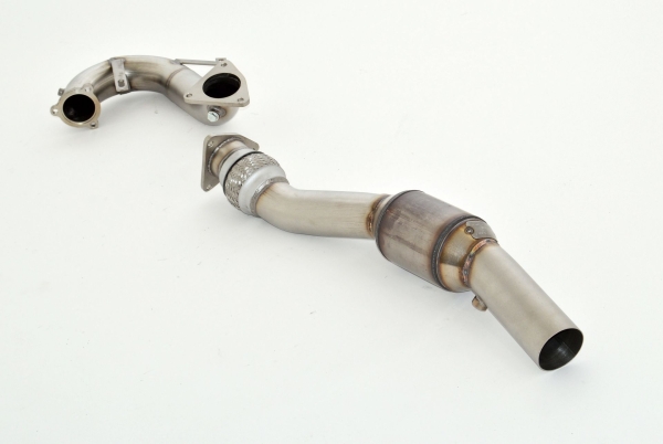 76mm Downpipe mit Sport-Kat Megane 3 RS EURO 6 tauglich