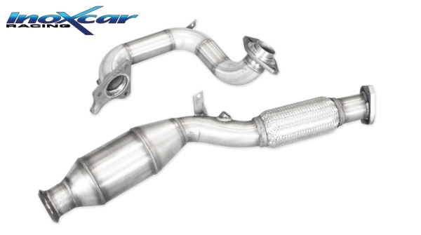 Inoxcar Kat-Ersatz Metallkat Kat 2 mit Flex-Stück Edelstahl Clio 4 RS
