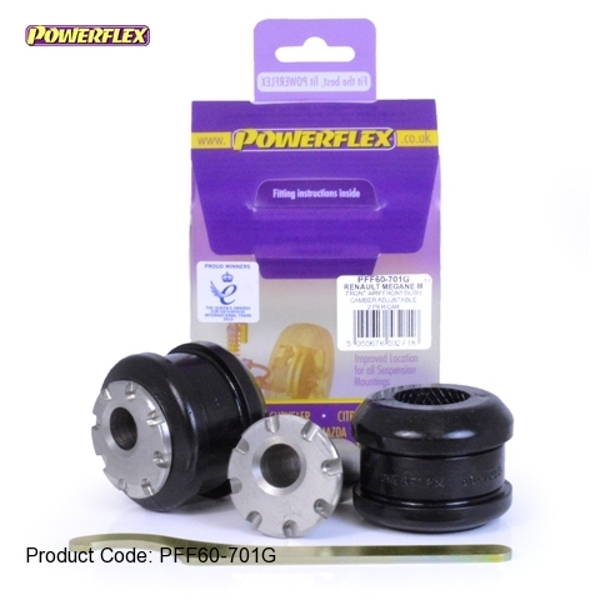 Powerflex Buchsen Querlenker vorne für Renault Megane 3  RS  verstellbar
