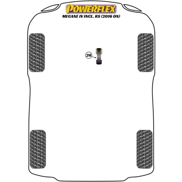 Powerflex Drehmomentstütze unten Road Megane 4 RS