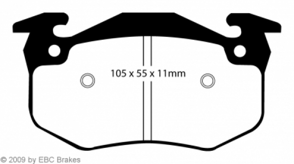 EBC Redstuff Bremsbeläge Hinterachse Clio 1, 1.8 16V, 2.0 Williams deutsche Ausführung