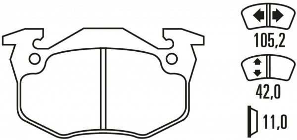 Ferodo DS 2500 Clio 2 RS Hinterachse