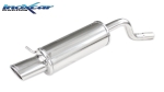 InoxCar Endschalldämpfer 120mm Oval Endrohr Twingo 2 RS