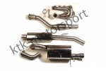 KTR Komplettanlage ab Motor 63.5mm mit 200 Zellen Metallkat Twingo 2 RS